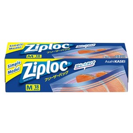 Ziploc Reusable Plastic Freezer Bags Simple Model Medium 18 Count White