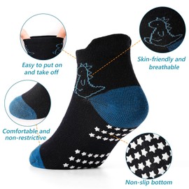 Tphon Toddler Baby Non Slip Ankle Socks with Grippers Kids Boys Girls Socks 12 Pairs for 5-7 Years Infant Children