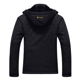 GEMYSE Women's Mountain Waterproof Ski Snow Jacket Winter Windproof Rain Jacket（Black，Medium）