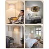 GOEBLESON Gold Dimmable Floor Lamp, Modern Arc Lamp with Remote,