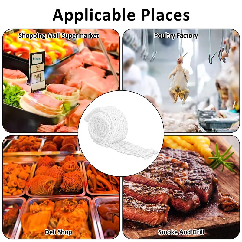 2 Rolls Meat Net for Roast Net, Ham Net, Roll