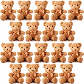 HyDren 36 Pcs Bear Bulk Plush Stuffed Animals Toys 12 Inch Cute Soft Stuffed Bear with Bow Ties for Baby Shower Birthday Gift Party (Brown)