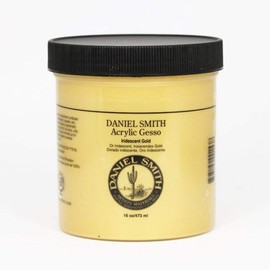DANIEL SMITH Acrylic Gesso, 16oz Jar, Iridescent Gold, 284040003, 16 Fl Oz (Pack of 1)