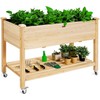 S AFSTAR Raised Garden Bed with Wheels, 48" L X