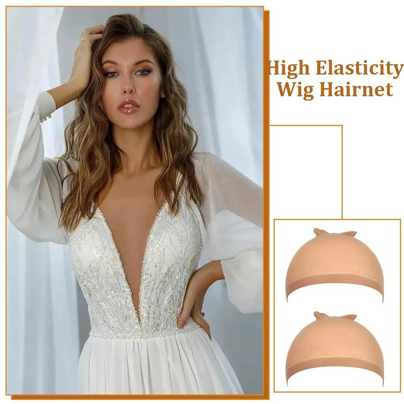 Pack of 2 Stretchable Breathable Wig Caps Nylon Hair Net