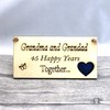Grandma and Grandad Grandparents Anniversary Gift Plaque Gift 45 Years