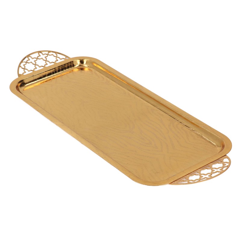Serving Tray Gold Retro Light Luxury Oblong Water Cup Tea