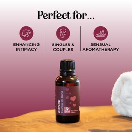 Maple Holistics Entice Essential Oil Blend for Diffuser - Passionate Blend of Aromatherapy Oils for Couples with Lavender Palmarosa Clary Sage and Ylang-Ylang Essential Oil - Ignite The Romance Essential Oils Blend