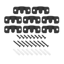 sourcing map 6 Pairs Flush Mount Bracket, 44 x 19mm Heavy Duty Picture Hanger Z Clip Bracket Interlocking Photo Frame Hook with Screw Anchors for Picture Display Art Gallery Wall Mount, Black
