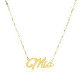 Zotair Name Necklaces made from tarnish free stainless steel (Mia Gold)