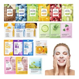Lote De 10 Mascarillas Surtidas Coreanas Hidratantes Facial                                                                                           
