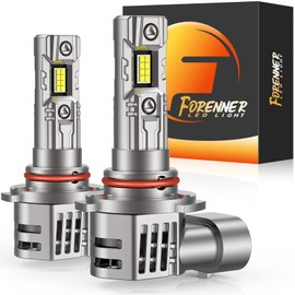 forenner 9005 Bulbs Fog Light, 36000LM 900% Brighter 6500K Cool White 1:1 Size with 18000RPM Cooling Fan 7-Year Lifespan, Pack of 2