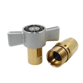 1" NPT Wet-Line Wing Nut Heavy Duty Hydraulic Quick Disconnect Coupler/Coupling Set Hydraulic Quick Connect for Live Bed Dump Trailer Hydraulic Systems