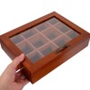 STOBAZA Tea Bag Organizer with Compartments Clear Acrylic Lid Space-Saving