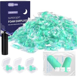 200 Pairs Ear Plugs, Ear Plugs for Sleeping, Soft Disposable Noise Reducing Ear Plugs, 38dB SNR for Sleeping, Automotive, Construction, Mining