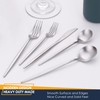 Stapava 24 Pieces Matte Silverware Set with Steak Knives, Stainless