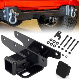 WeiSen 2" Rear Trailer Hitch Receiver Class 3 Towing Hitch Compatible with Wrangler JL/JLU 2 Door & 4 Door 2018-2026 (Include 20-24 diesel engine; 21-24 4xe Excl JK Models)