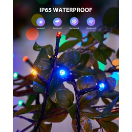 Brightown Solar String Light for Outside, 50 FT 120 LED Extra-Bright Solar Lights Outdoor, Solar Outdoor String Lights Waterproof with 8 Lighting Modes for Yard Tree Garden Decorations(Multicolor)