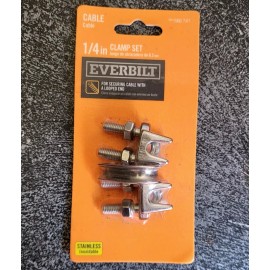Everbilt  1/4”  Cable Clamp Stainless for Looped End