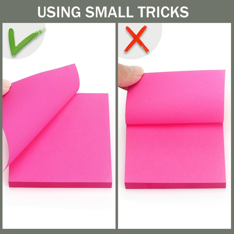 Sticky Notes 3x3 Self-Stick Notes Bright Colors Sticky Notes 4
