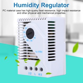 Humidity Controller, MFR012 Mechanical Pre Wired Humidifier Dehumidifier, PC Case Heat Impact Humidistat for Crawl Space Curing Meat Grow Room (MFR012)