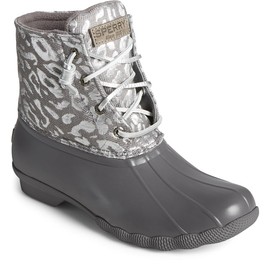 Sperry Ladies Footwear Women's Saltwater Seasonal Rain Boot, Silver Leopard, 7