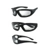 3× Chopper Riding Glasses Anti-UV Motorcycle Sunglasses Wind Resistant Eyewear