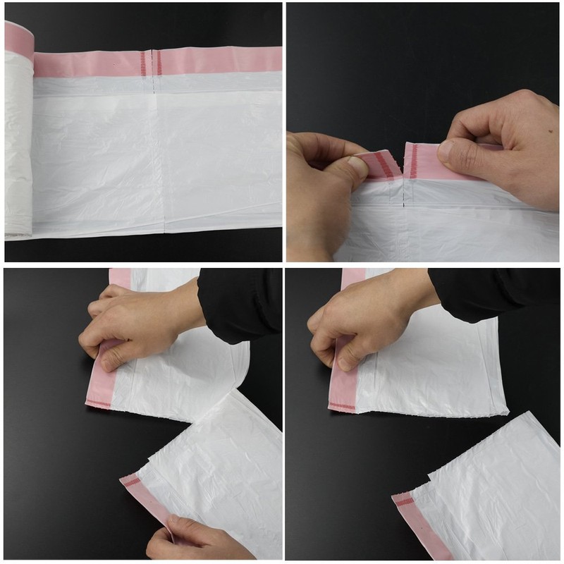 Doryh 30 Gallon Drawstring Trash bags, White, 65 Counts