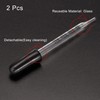 PATIKIL Eye Dropper, 2pcs 1ml Glass Straight Tip Graduated Ear