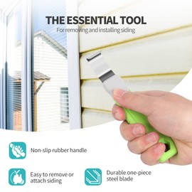 LitKiwi Vinyl Siding Removal Tool,Straight Non-Slip Grip Handled,Silicone Protective Handled,for Installation and Repair Vinyl Sidings Without Damaging Siding,Siding Zipper Tool-Yellow