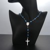 Cupimatch Evil Eye Rosary Necklace: Evil Eye Rosary Chain Y-shaped