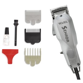 Wahl Professional 5 Star Series Senior Clipper, con 3 guías de corte, aceite de cuchilla, protector de cuchilla, hoja de acero al carbono de alta precisión, motor v9000, ideal para estilistas profesionales y barberos