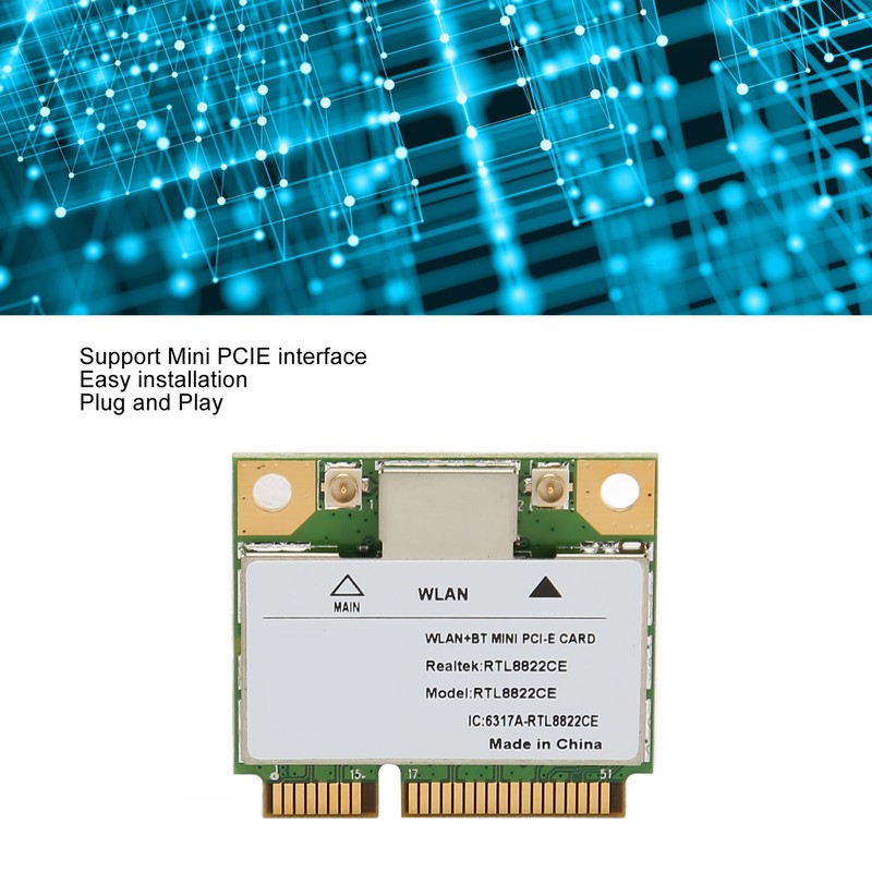 RTL8822CE Mini PCIe WiFi Card Gigabit 2.4G 5G Dual Band