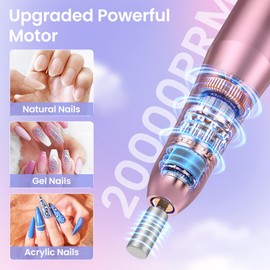 Nail Cutter, Nail Cutter for Gel Nails, Cutter for Gel Nails, 20000 rpm Adjustable Speed, Electric Nail File for Gel Nails, Acrylic Gel Nails