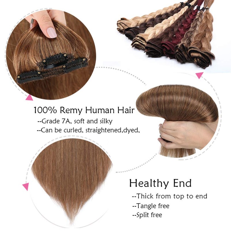 Clip-In Real Hair Extensions, Double Weft 8-Piece Set, Remy Hair