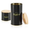 com-four® 2 Piece Storage Container Set with Bamboo Lids -