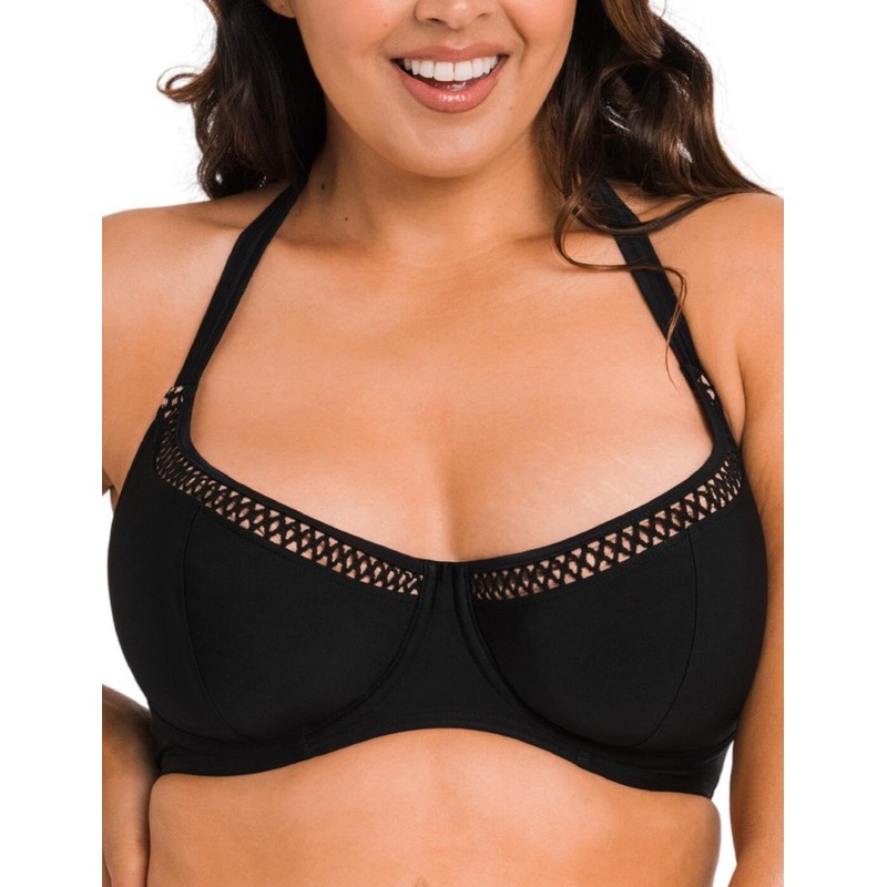 Curvy Kate Women's First Class Balcony Top Bikini, black