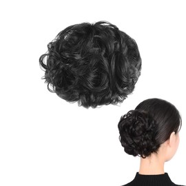 Claw Clip Messy Bun Hair Piece,Wavy Curly Hair Bun Clip in Claw Ponytail Hairpieces Synthetic Messy Bun Hair Extensions for Women Girl