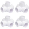 Litoexpe 4 Pcs 1/2 Inch 5 Way PVC Fitting Elbow