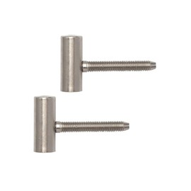 Gedotec Hinges – Renovation Hinges Door Hinges Nickel-Plated Steel | Pack of 2 Door Hinges for Screwing On - Drilling | Made in Germany | Door Hinges for Wooden Doors and Wooden Door Poles | Drilling