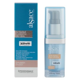 Alsace Antiedad, Contorno de Ojos - Emulsión Facial Hidratante con Ácido Hialurónico, Colágeno y Vitamina C - Ideal para Líneas de Expresión y Cuidado