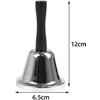 eMKay® Small Classic Silver Stainless Steel Hand Bell (12cm Tall)