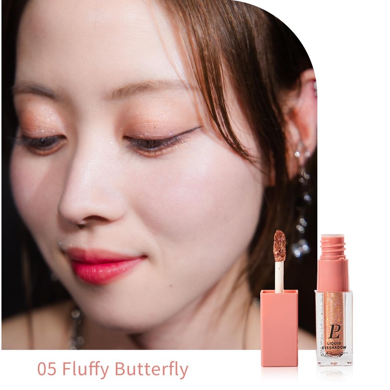 LEPOREM LP05Fluffy Butterfly Liquid Eyeshadow Glitter Makeup Eye Shadow Glitter