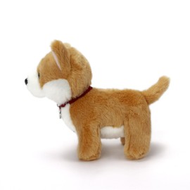 Plushland Realistic Stuffed Dog Stuffed Animals Plush Toys Collar, Premium Pawpal Stuffed Plush Puppy Cats and Dogs Toy for Boys and Girls 8 Inches (Corgi with Collar)