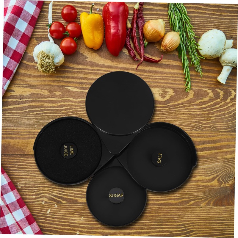 iplusmile Salt Sugar Pepper Storage Box Plastic Spice Box Lid