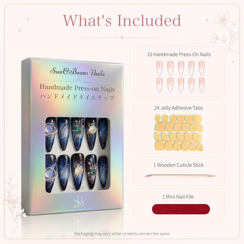 Sun&Beam Nails Handmade Nail Tips Short Round False Nails Plain