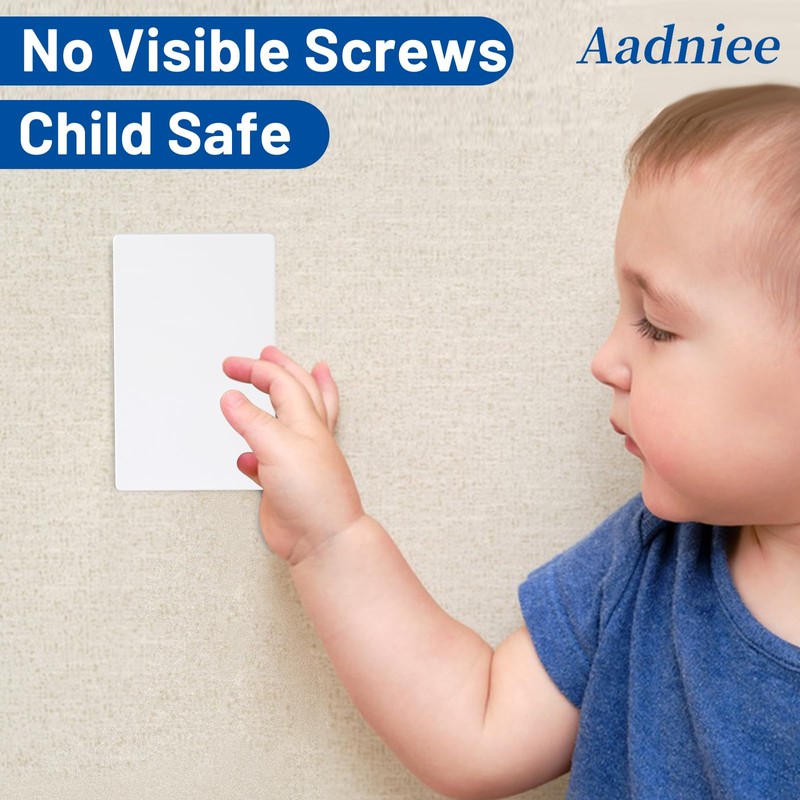 Aadniee Screwless Blank Wall Plates, 1-Gang Child Safe No Device