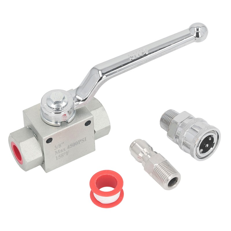 High Pressure Washer Ball Valve Kit 3/8 Male Plug Female
