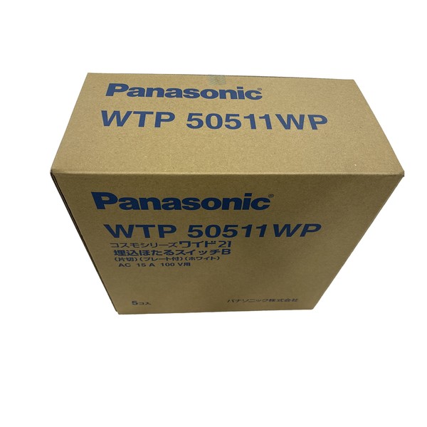 Panasonic WTP50511WP Embedded Hotaru Switch B (One Piece), White, Pack of 5