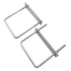 bath & bath Parking Carport Fixing Bracket, U-Bolt, No Drilling Required for Aluminum Columns, Fastening Fixing Base, Stainless Steel, Set of 2 (For Square Pipes 4.3 inches (110 mm)